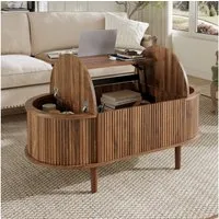 STILVORA Couchtisch Höhenverstellbarer Wohnzimmertisch mit Stauraum, Vintage-Stil (Vintage Stil, Holzbeine, mit Stauraum, Klappdeckel, MDF, Massivholz, multifunktional), verstellbar, stabil, langlebig, viel Stauraum, vielseitig