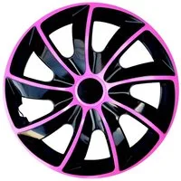 NRM Radkappen QUAD Bicolor, 13 in Zoll, Radzierblenden für Stahlfelgen Zweifarbige Radkappen Satz 4er Set