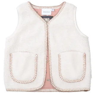 BASEFIELD - Md.-Plüschweste soft beige - Gr. - 110