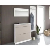 borchardt Möbel Garderoben-Set Oliva, Schuhschrank, Spiegel, Garderobenpaneel, (3-St)