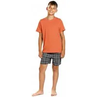 Comte Schlafanzug Comte Kids (Set, 2 tlg., 2-teilig) Jungen Pyjama Shorty Kurzarm Baumwolle Karomuster