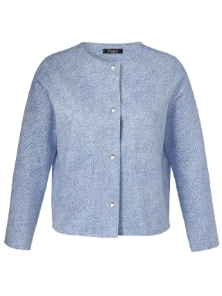 Frapp - Jacke Rundhals 1/1 Arm Druck blue multicolor - Gr. - 54