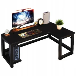 Schreibtisch,, Schwarz, Holzwerkstoff, 140x75x60 cm, Arbeitszimmer, Schreibtische, Bürotische