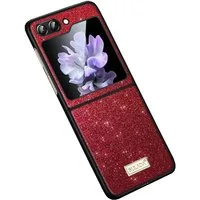 Wigento Handyhülle Für Samsung Galaxy Z Flip7 FE / Flip6 5G Design TPU Hülle, TPU + Leder Schutzhülle mit präzisen Ausschnitten