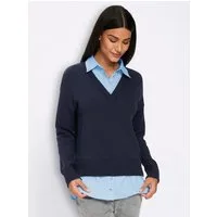 heine Strickpullover 2-in-1-Pullover Langarm Feinstrick