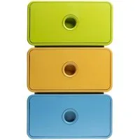 EXACOMPTA Aufbewahrungsbox 3x Ablagemodul Tiny Box, 1 Schublade, Pop N'Co Farben sortiert 315909D, Schubladenboxen