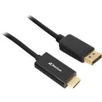 Adapterkabel Displayport 1.2 > HDMI 4K schwarz, 1 Meter