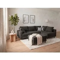 COLLECTION AB Ecksofa Toni L-Form 274 cm, Set: Sofa & Hocker, 2 Zierkissen, Bonell-Federkern
