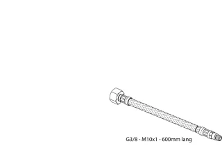 Ideal Standard Druckschlauch M10X1-G3/8, 600mm A963679NU