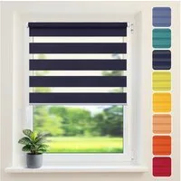 Doppelrollo Duo-Rollo Klemm Fix, Fenster-Rollo Ohne Bohren, DomDeco, Klemm- oder Schraubmontage, Klemmbar, Kettenzug, ohne Bohren, Sicht- und Blendschutz