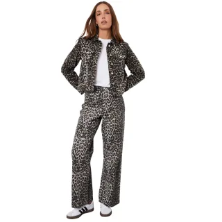 Threadbare - "Soleil" Jeans für Damen (Grau Leo-Muster)