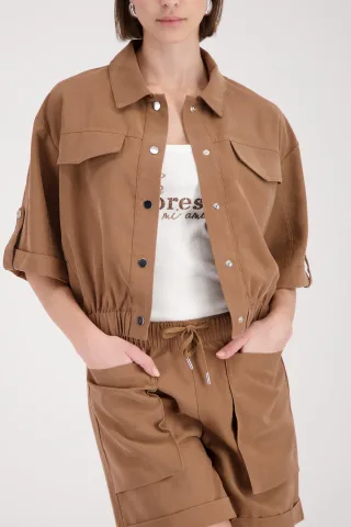 monari - Jacke mit Modal mocca - Gr. - 34