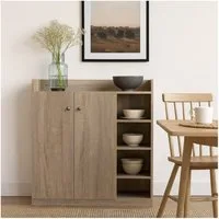 HTI-Living Sideboard Sideboard mit 8 Regalfächern Sonoma (Stück, 1 St., 1 Sideboard), Anrichte Kommode Schrank