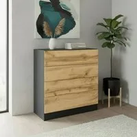 borchardt Möbel Kommode Vaasa, Kommode mit 4 Schubkästen auf Kugelführungen, Breite 76 cm