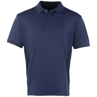 Premier Mens Coolchecker Pique Short Sleeve Polo T-Shirt (Navy)