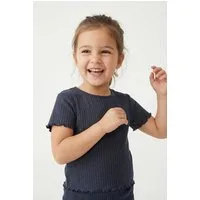 KIDS ONLY T-Shirt KOGNELLA S/S O-NECK TOP NOOS JRS mit süßer Wellenkante