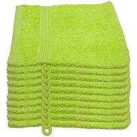 Julie Julsen Waschhandschuh 10-Waschhandschuh-Limette-Waschhandschuh 15 x 21 cm, (10-St)