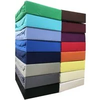 Visaggio Spannbettlaken Jersey Spannbetttuch aus 100% Baumwolle Bettlaken, Jersey, Gummizug: rundum, Spannbettlaken, Steghöhe 25 cm