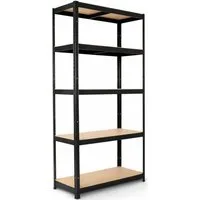 Arebos Schwerlastregal 180x90x40 cm, 5 Böden, 875 kg Traglast, Steckregal, Lagerregal, Stück, Flexibel einsetzbar: für Werkstatt, Garage, Keller oder Lager