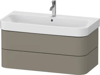 Duravit Happy D.2 Plus Waschtischunterbau wandhängend Stein Grau Seidenmatt 975x490x415 mm - HP43880 HP4388092920000