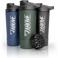 ABOVE. Protein Shaker 750ml – BPA-frei & isolierend: hält Shakes 12H eiskalt, (Integrierte Skala & 100% auslaufsicherer Deckel), Robust & langlebig – spülmaschinengeeignet bis 45°C