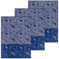 Kracht Geschirrtuch Piepmatz, (Set, 3-tlg., Set), 3er Pack Geschirrtücher (3 Stück), ca. 50 x 70 cm, Halbleinen Jacquard