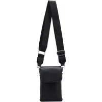 ITALYSHOP24 Geldbörse Damen Tasche Handytasche Brusttasche Crossbody Umhängetasche Crossover (Spar-Set Clutch-Tasche mit einem breitem Muster Stoffgurt/Umhängeband, Leder Optik), Bodybag Smartphone Freizeit Handtasche Brieftasche Schultertasche