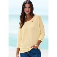 Vivance by Lascana 3/4-Arm-Shirt mit sommerlicher Waffelstruktur aus bügelfreier Strickqualität