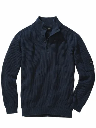 Mey & Edlich Herren Update-Troyer Blau 80 % Baumwolle, 20¿% Wolle