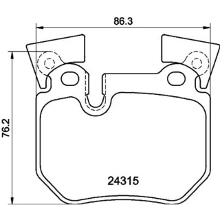 Hella Bremsbel?ge hinten BMW 1er E82 E88