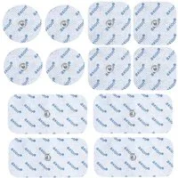 Axion Elektrodenpads passend zu Sanitas, Beurer - 10x5cm (4), 5x5cm (4), 3.2cm rund (4), 12 St.,selbstklebende TENS EMS Elektroden mit 3.5mm Druckknopfanschluss