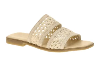 Paul Green Damen Pantoletten 6185-029 Beige Nubuck Leder - Echtleder Fu?bett ...