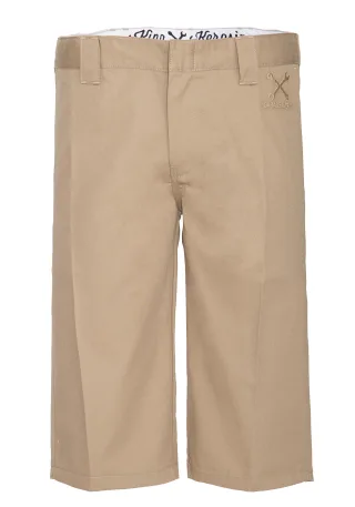 King Kerosin Herren King Kerosin Workwear Shorts in Oil-Washed Optik Garage Wear camel