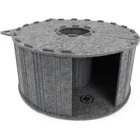 Canadian Cat Company Tierbett Filz-Katzenhöhle Rondell, runde Tunnel Höhle, stabiler Filz zum Stecken, 60x60x29cm