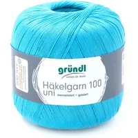 Gründl Häkelgarn 100, Baumwolle dünn zum Häkeln Handarbeiten DIY, 100g Häkelwolle, 566,00 m (Baumwollgarn, Filethäkelgarn), 60° waschbar