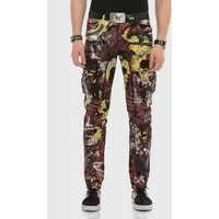 Cipo & Baxx 5-Pocket-Jeans Jeans mit farbenfrohem Print