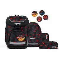 ergobag Schulranzen Schulranzen-Set CUBO TaekBärdo 5-teilig, 25/26 (5-teilig), ergonomisch, höhenverstellbar, Your-Size-System, ab 1. Klasse