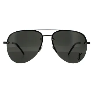 Saint Laurent Aviator Unisex Sonnenbrille Schwarz Grau