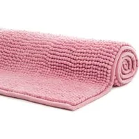 liebling Badematte, Fußbodenheizung geeignet, Polyester, rechteckig, Antirutsch-Beschichtung, sehr Saugfähig, Größe: 50x70 cm, altrosa