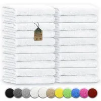 NatureMark Gästehandtuch 20er-Sparpack Frottier Gästetücher 30x50cm, 100% Baumwolle (20-St), Gästehandtuch 30x50cm Weiß