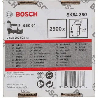 Bosch Senkkopf-Stift SK64 25G, 1,6 mm, 25 mm, verzinkt - 2608200502