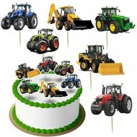 Festivalartikel Tortenstecker Traktor Topper Set 6 Stk Geburstag Torten Deko Kuchen Junge