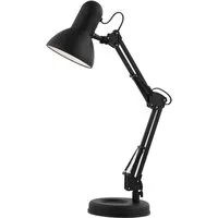 GLOBO LIGHTING Schreibtischlampe, Leuchtmittel nicht inklusive, Tischleuchte Tischlampe Leseleuchte Schreibtischlampe Metall, schwarz