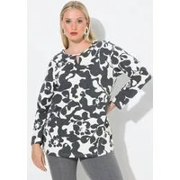 Ulla Popken Longsleeve Shirt Keyhole Rundhalssschnitt Langarm