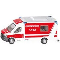 SUPER Mercedes-Benz Sprinter Miesen Typ C Rettungswagen, Modellfahrzeug rot/weiß