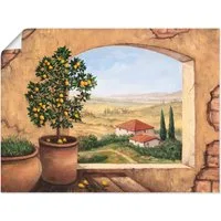 Artland Wandbild Fenster in der Toskana, Fensterblick (1 St), als Alubild, Leinwandbild, Poster, Wandaufkleber in verschied. Größen