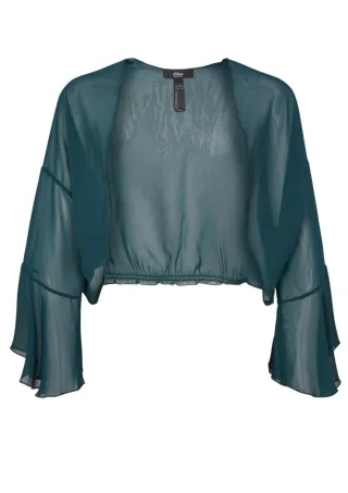 s.Oliver BLACK LABEL - Chiffon-Bolero grün - Gr. - 1