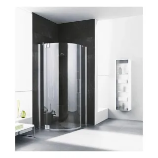Kermi Pasa XP Viertelkreis-Schwingtür PX50R090181AK 90x90x185cm, Radius 50cm, silber mattglanz, ESG klar, rechts