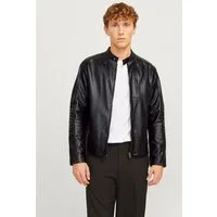 Jack & Jones Lederjacke JJELIAM LAMB LEATHER JACKET NOOS mit markanter Schultersteppung