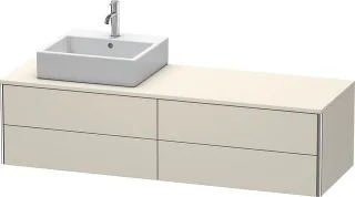 Duravit XSquare Konsolenwaschtischunterbau wandhängend Taupe Matt 1600x548x400 mm - XS4914L9191 XS4914L9191